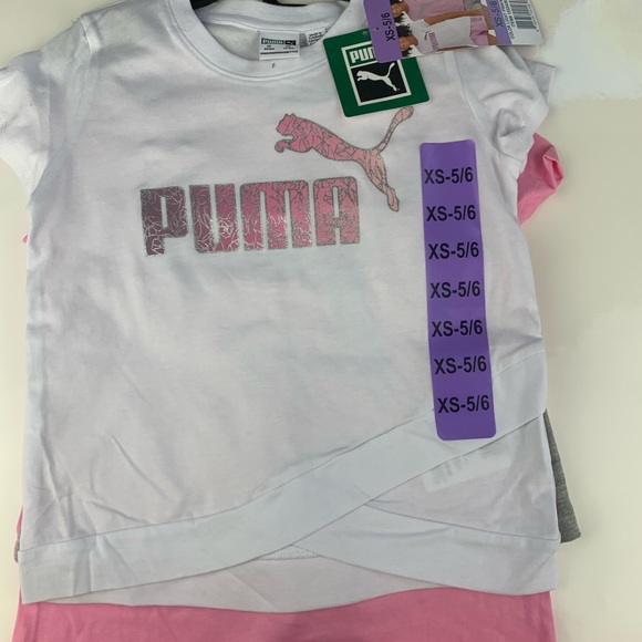 PUMA Girls 4 Piece Set Pink & White - Picture 10 of 13